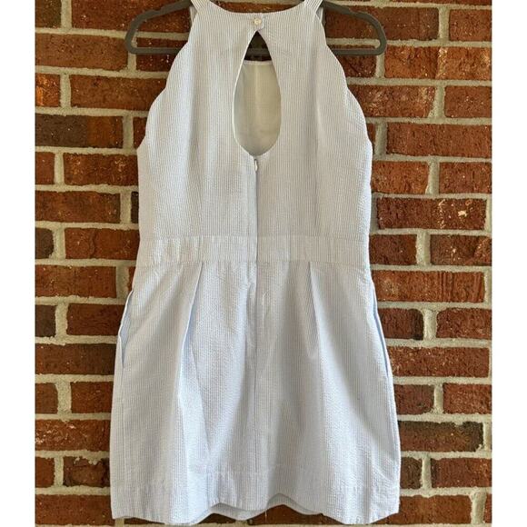 Lauren James Seersucker Strapless Fit & Flare Dress Size XL - Picture 2 of 6